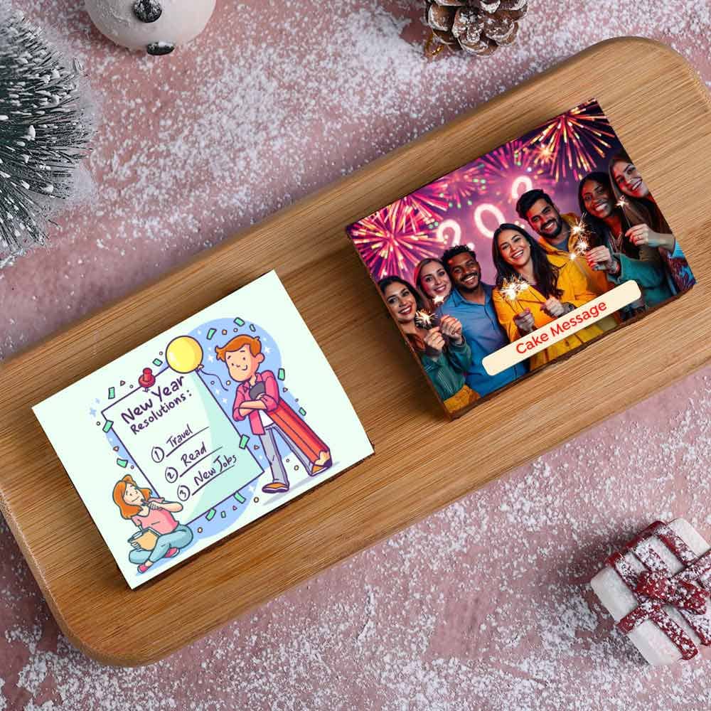 New Year Choco Walnut Phot Brownie Duo