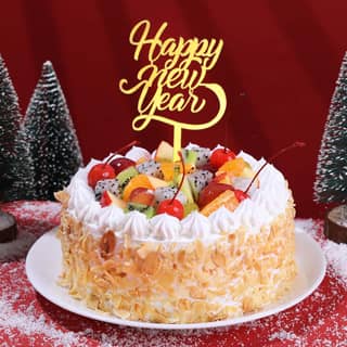 New Year Chocolate Truffle Cake