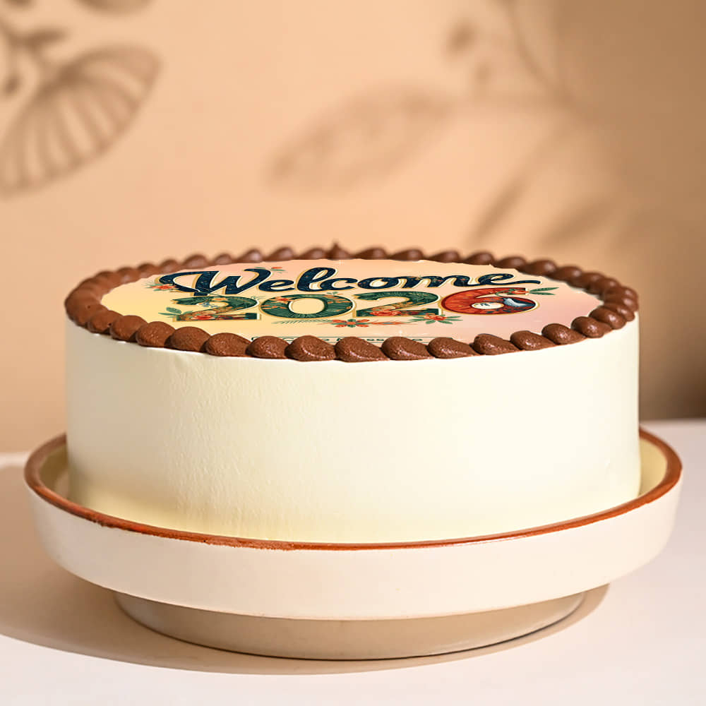 New Year Greetings Cake