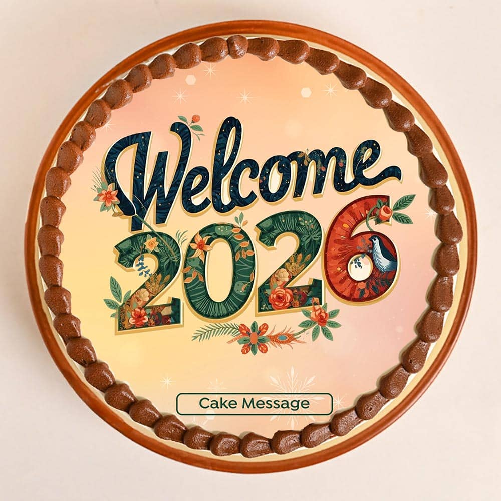 New Year Greetings Cake