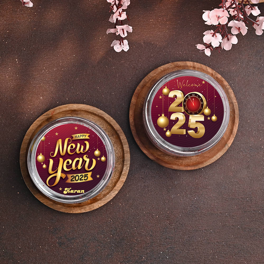 New Year Joy Red Velvet Jar Cake Duo