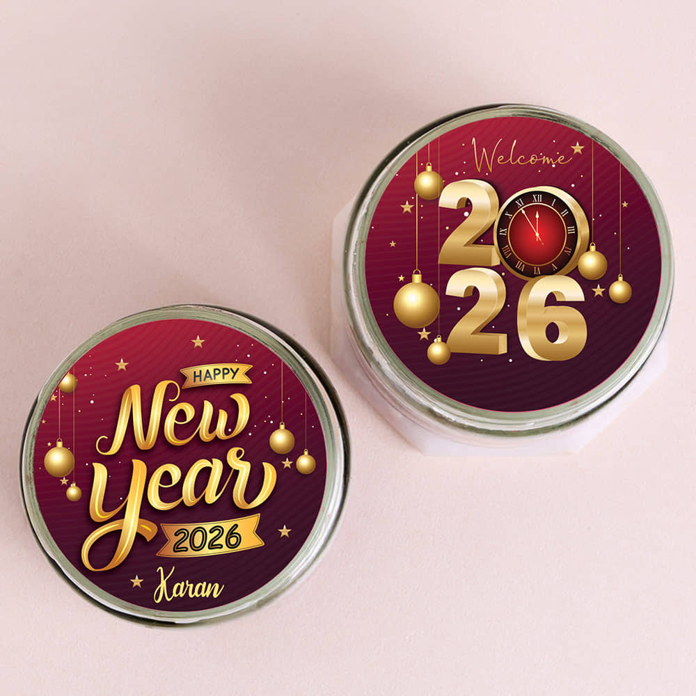 New Year Joy Red Velvet Jar Cake Duo