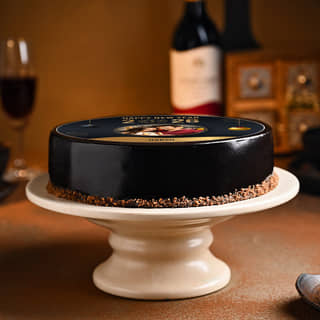 Side View of New Year Photo Cake