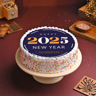 Happy New Year Poster Cake