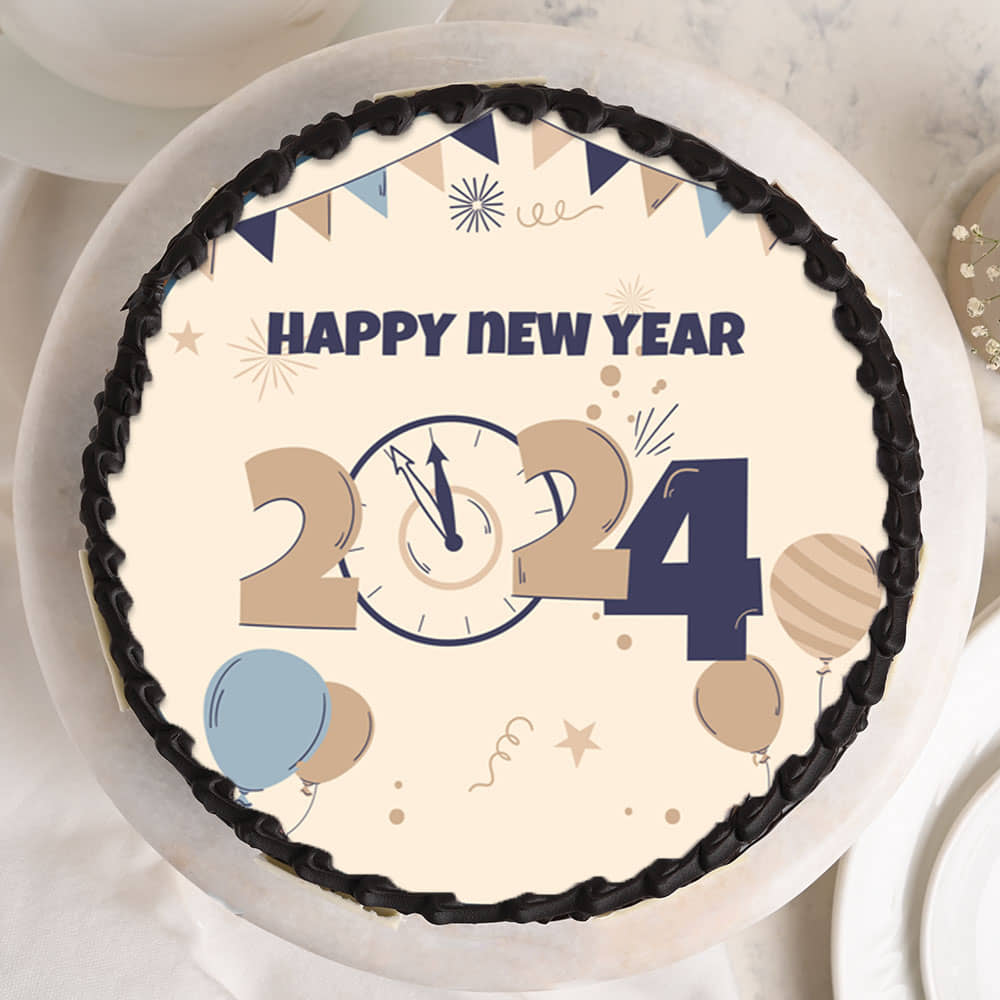 Happy New Year Poster Cake