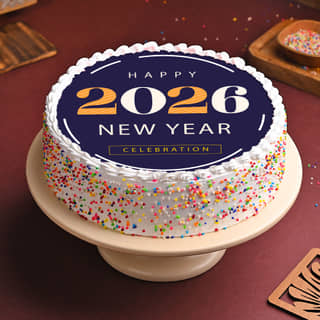 Happy New Year Poster Cake