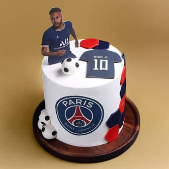 Neymar Jr Football Theme Cake