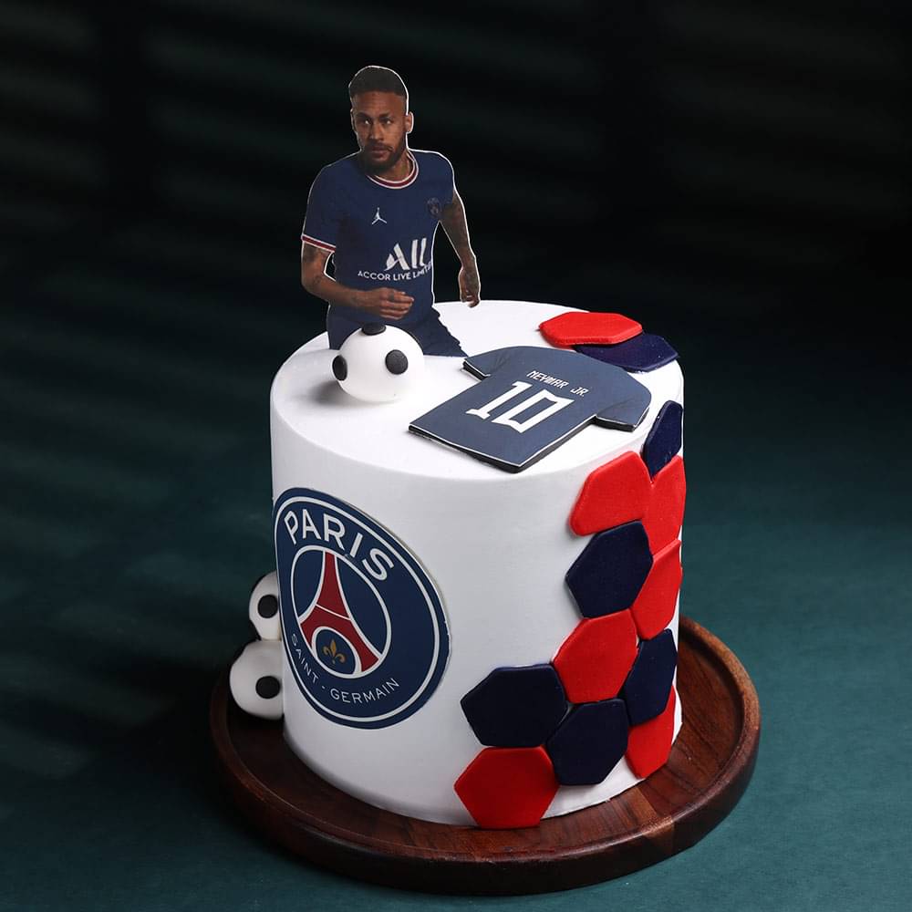 Neymar Jr Football Theme Cake