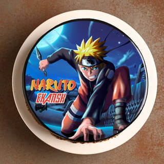 Top View of Ninja Style Naruto Cake