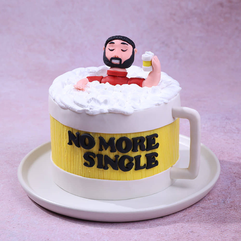 No More Single Beer Bachelor Cake