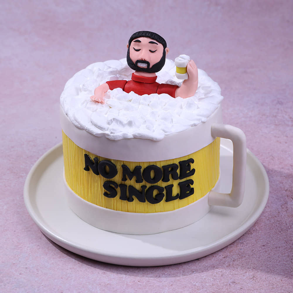 No More Single Beer Bachelor Cake