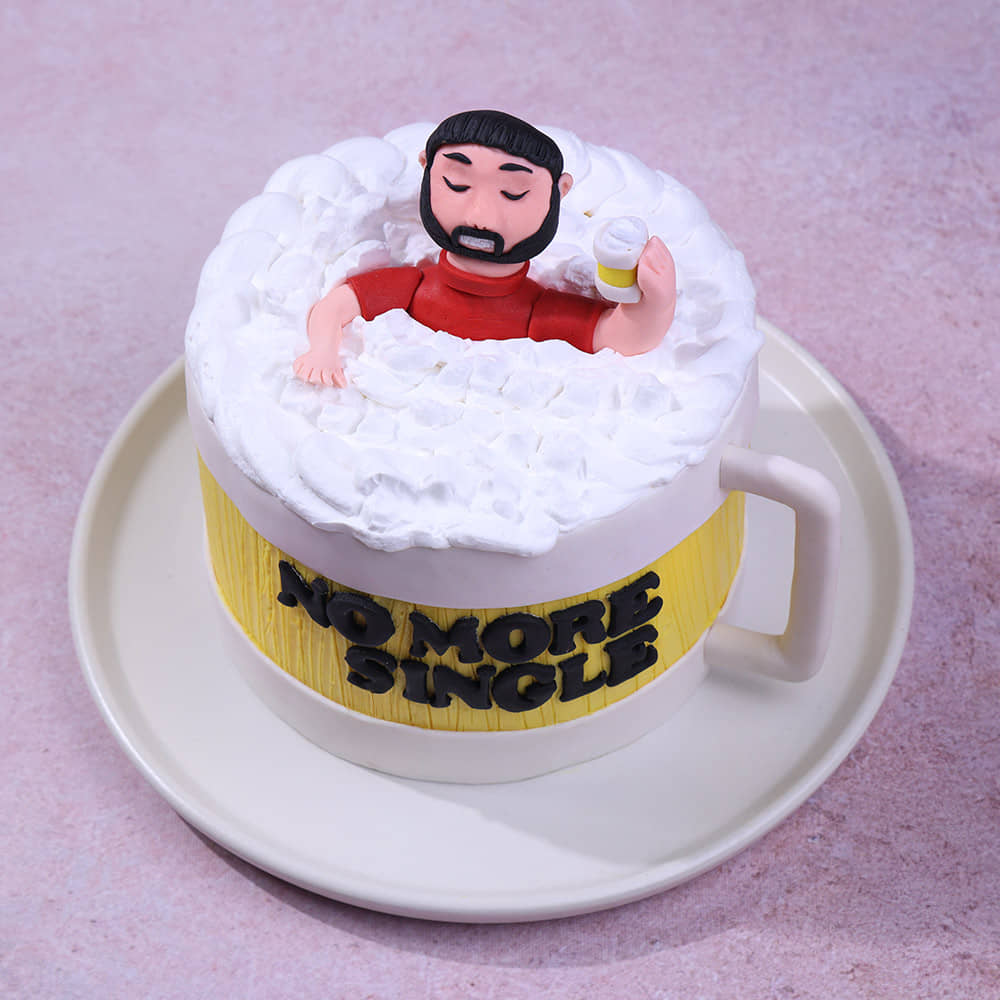 No More Single Beer Bachelor Cake