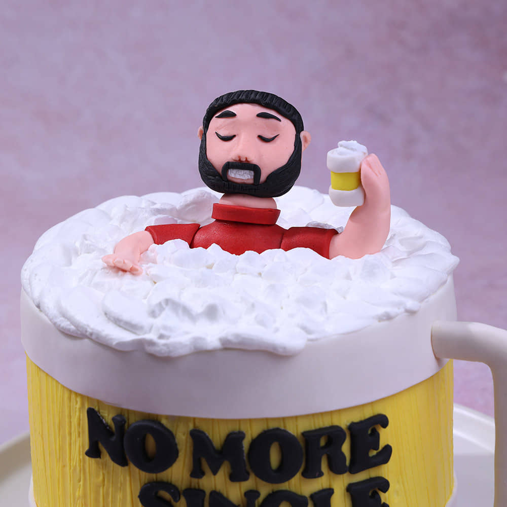 No More Single Beer Bachelor Cake