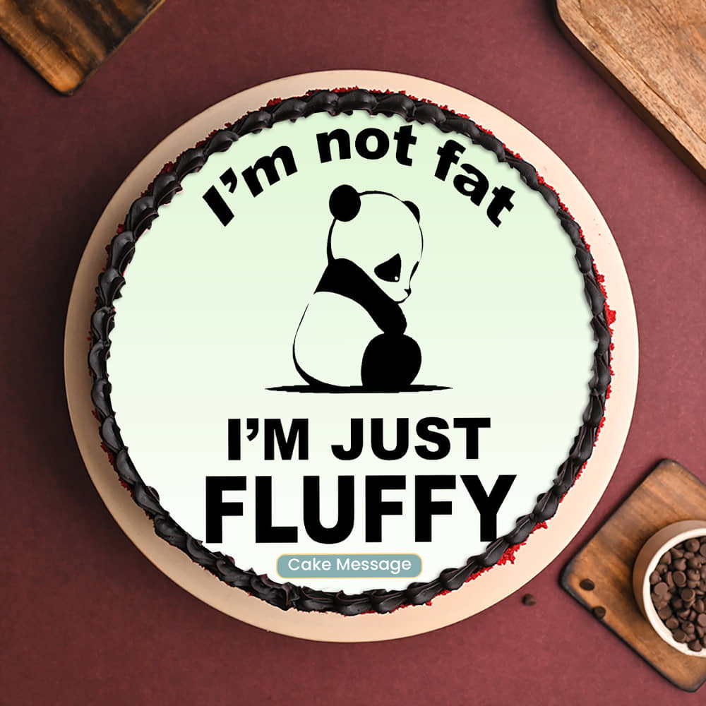 Top View of Not Fat Just Fluffy Panda Cake Top View of Not Fat Just Fluffy Panda Cake