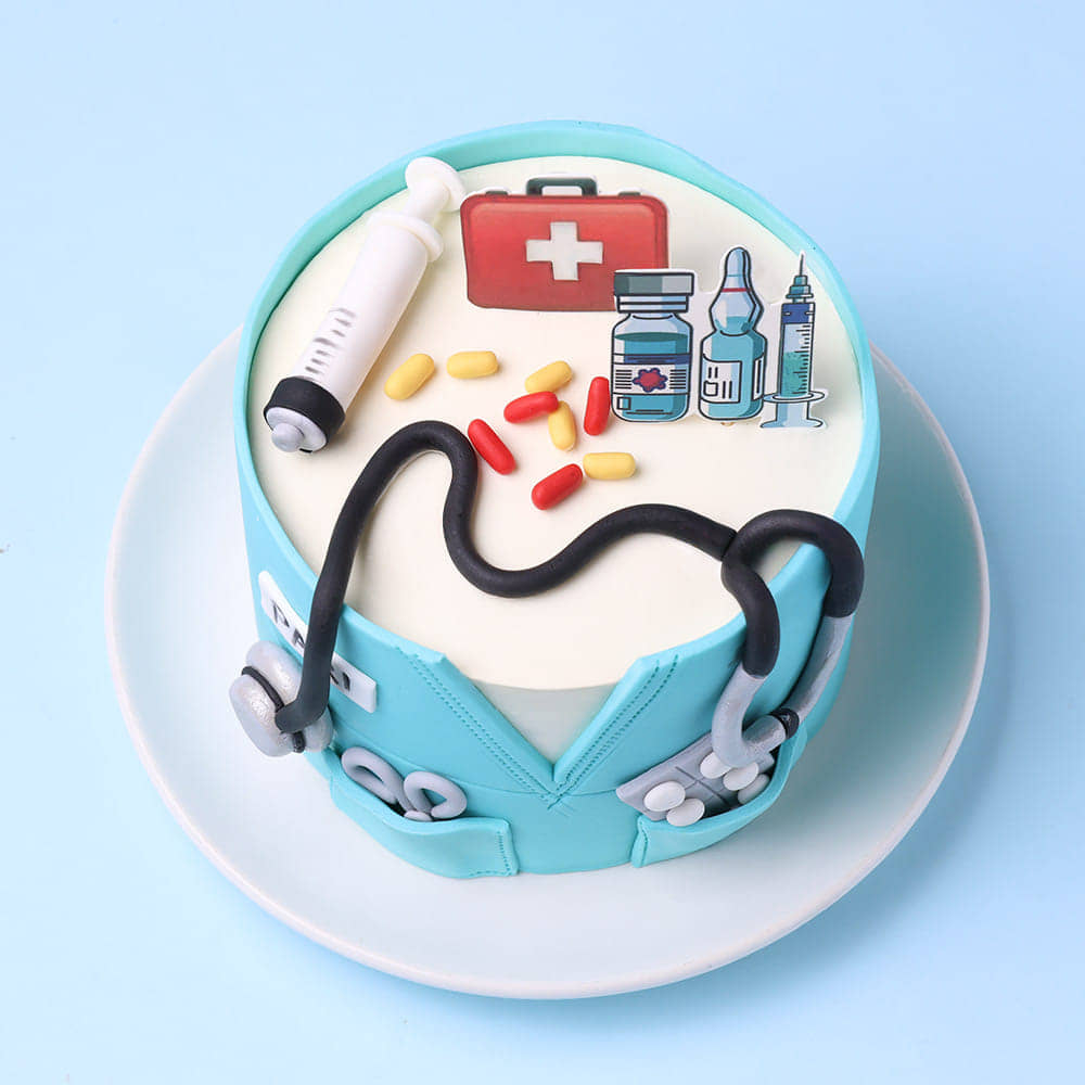 Nurse Coat N Stethoscope Cake