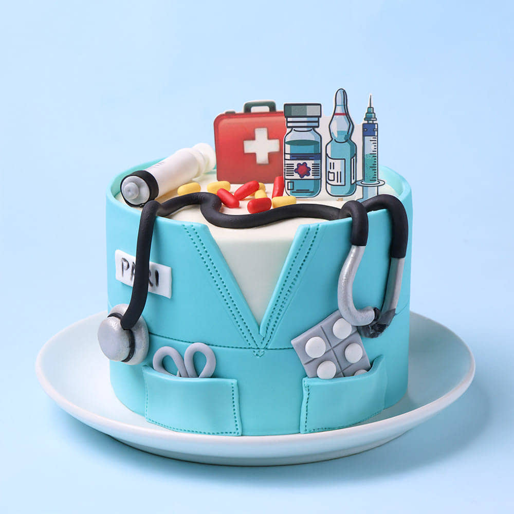 Nurse Coat N Stethoscope Cake