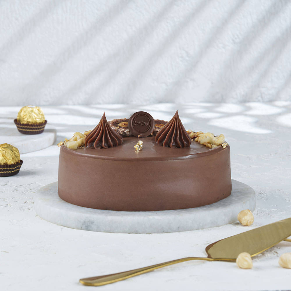 Front View Ferrero Rocher Cake