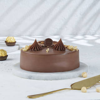 Front View Ferrero Rocher Cake