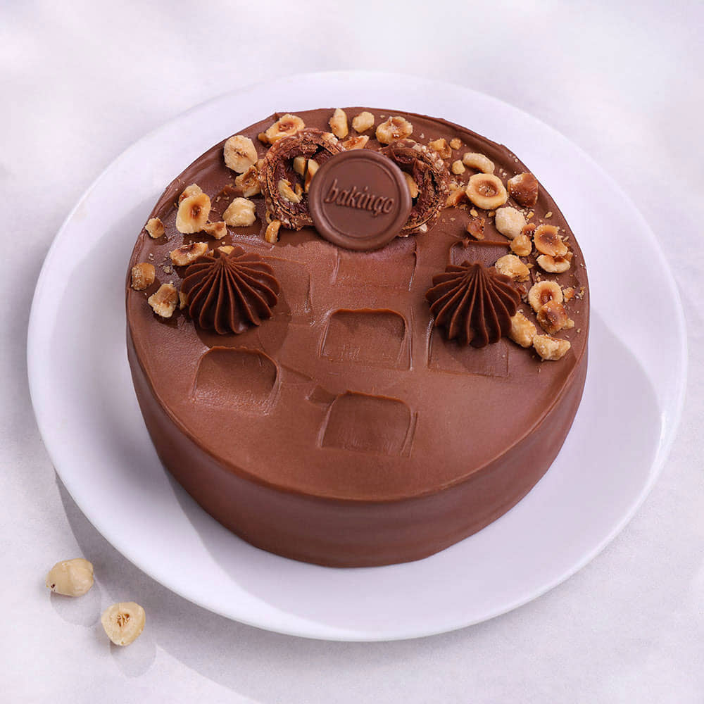 Front View Ferrero Rocher Chocolate Cake