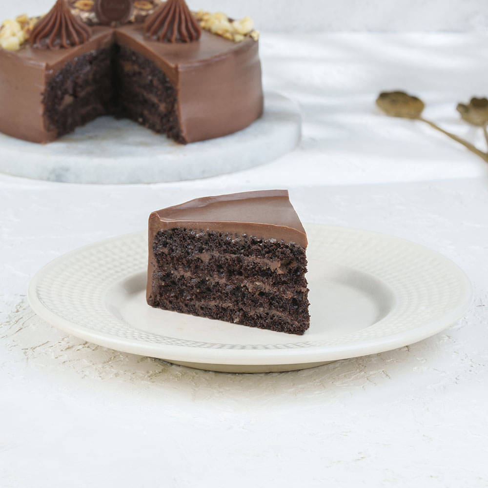 Slice View Ferrero Rocher Cake