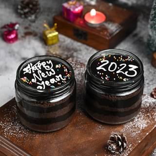 New Year Special  Chocolate Jar Cakes