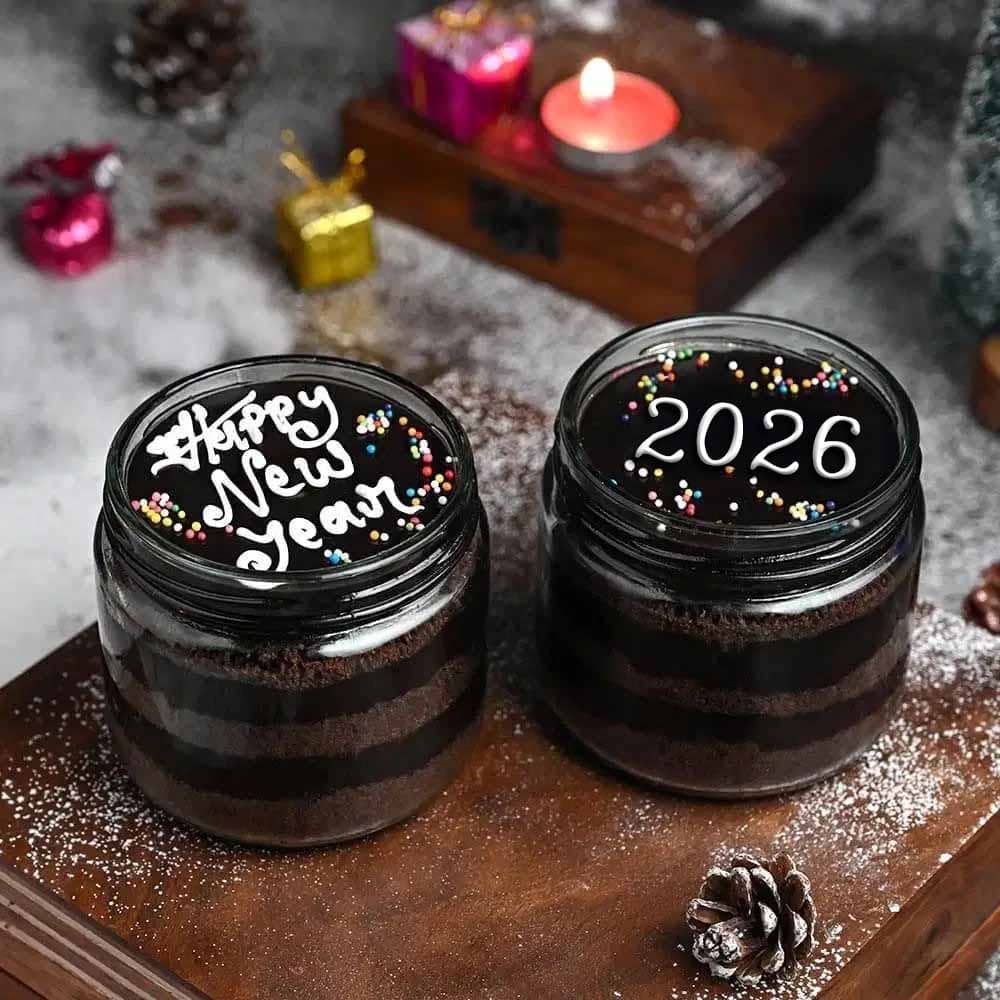 New Year Special  Chocolate Jar Cakes