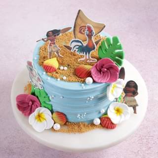 Top View of Ocean Voyage Moana Cake Top View of Ocean Voyage Moana Cake