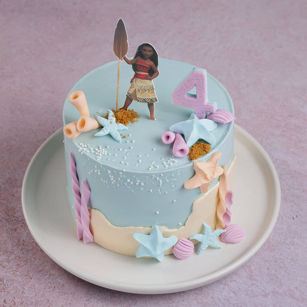 Ocean Voyage Moana Cake Top View of Ocean Voyage Moana Cake