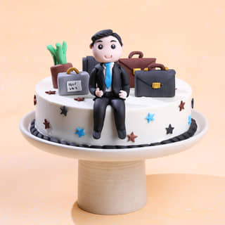 Side View of Office Suitcase Cake