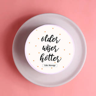 Top View of Older Wiser Hotter Bento Cake