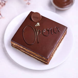 Front View of French La Opera Coffee Choco Cake