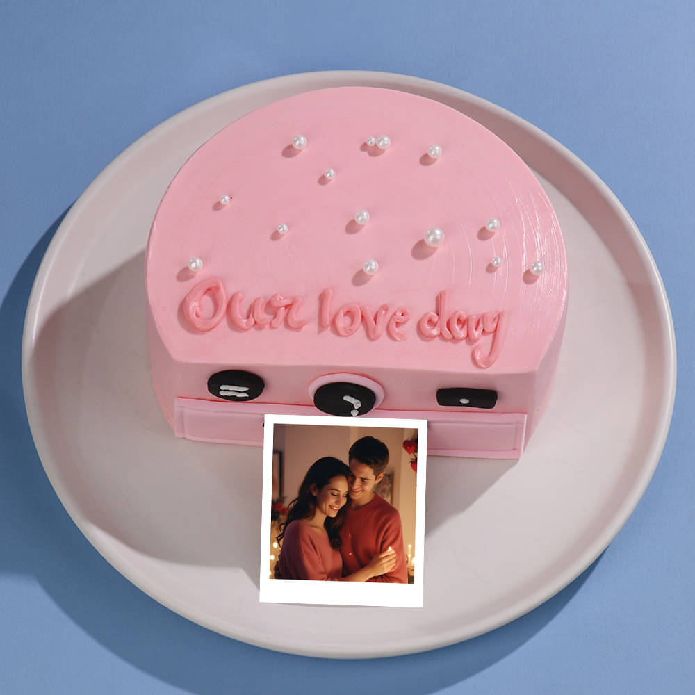 Our Love Day Polaroid Cake