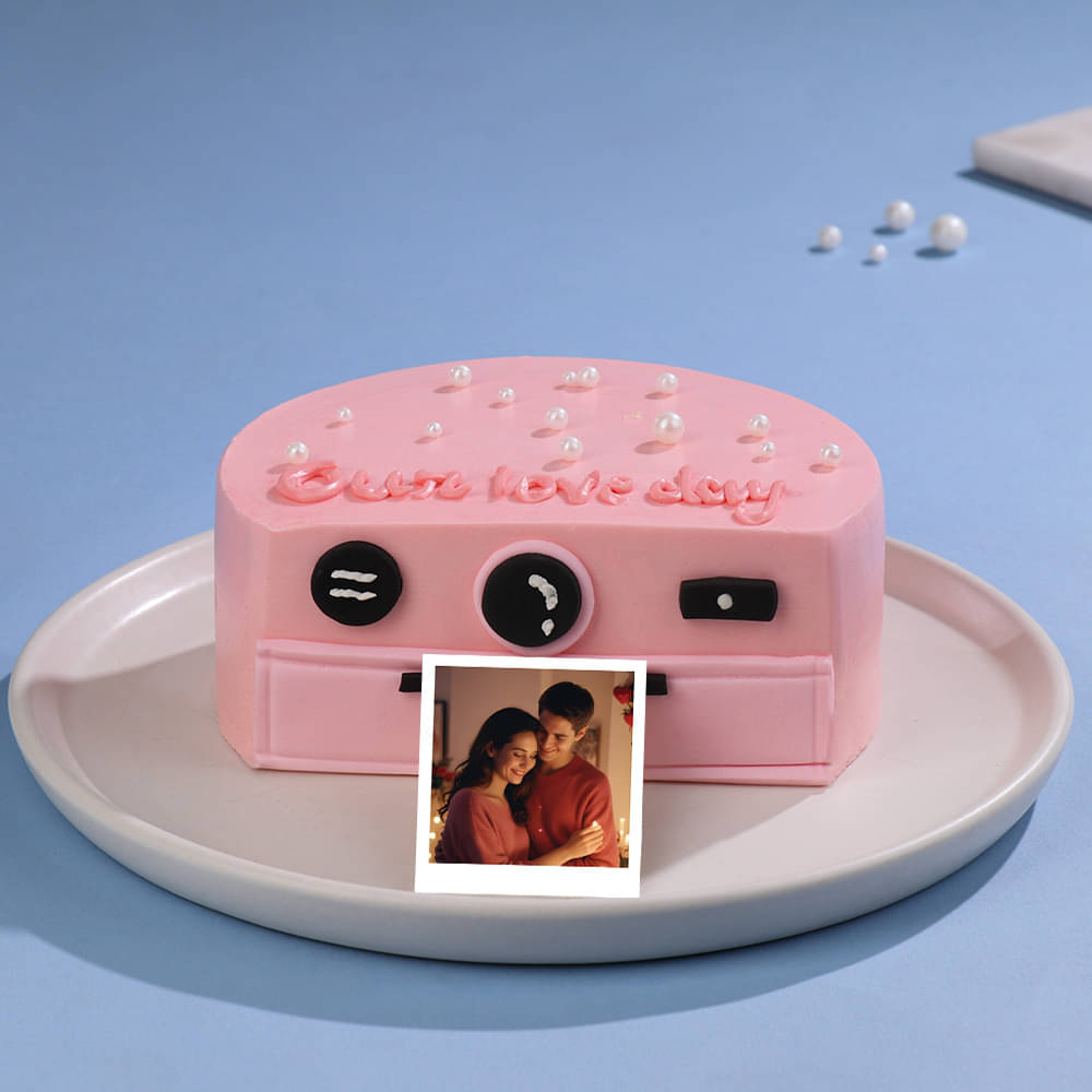 Our Love Day Polaroid Cake