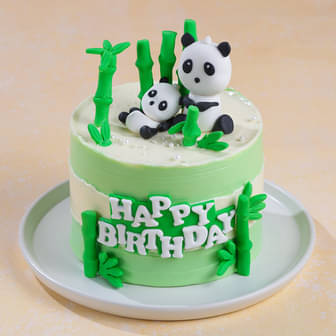 Panda Theme Cake for Birthday