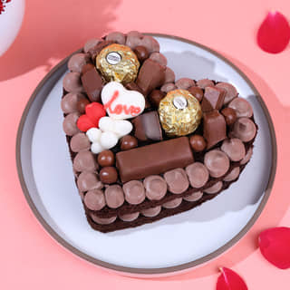 Top View of Passionate Love Chocolate Cake Top View of Passionate Love Chocolate Cake