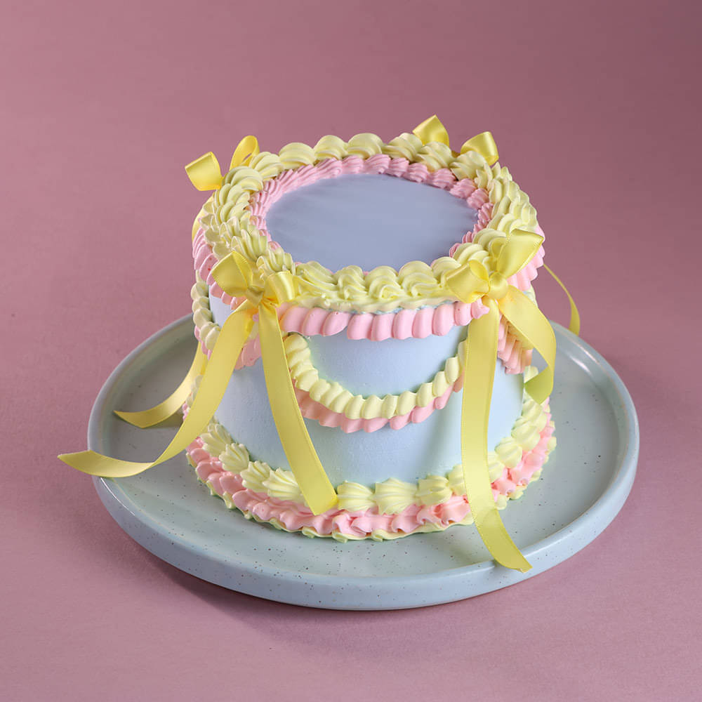 Pastel Wrap Ribbon Cake