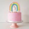 Pastel Rainbow Unicorn Semi Fondant Cake