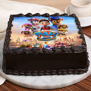 Side View of Paw Patrol Adventure Birthday Cake