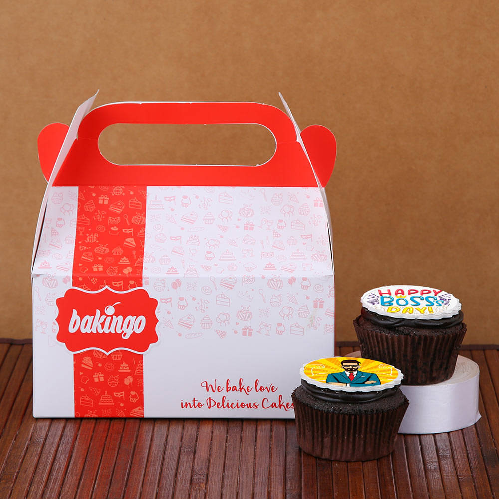 Set Of Two Cupcakes For Boss Day