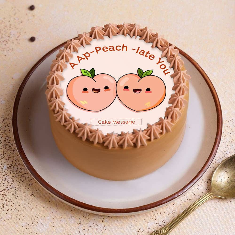 Peach Perfect Appreciation Bento Cake