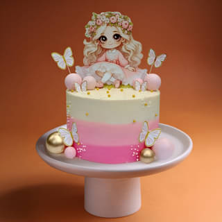 Pearls N Princess Butterfly Cake