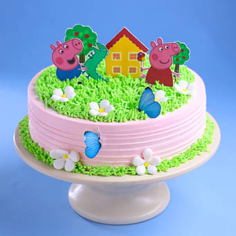 Peppa N George Garden Joy Cake