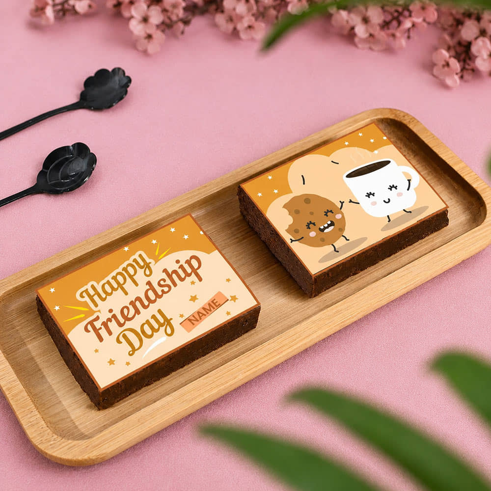 Perfect Pair Friendship Day Walnut Brownie Set Perfect Pair Friendship Day Walnut Brownie Set
