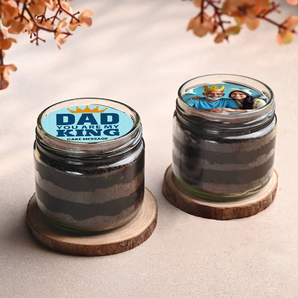Personalised Choco Jar Cakes For Dad
