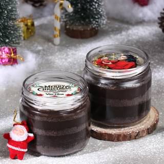 Personalised Chocolate Xmas Jar Cakes