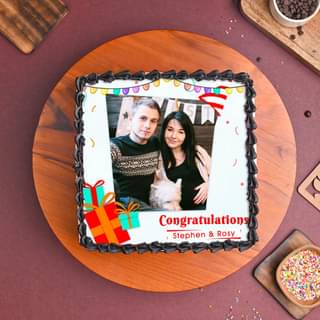 Wrapped In Love - Congratulations Photo Cake - Order Now