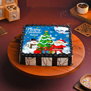 Merry Christmas 2024 Photo Cake