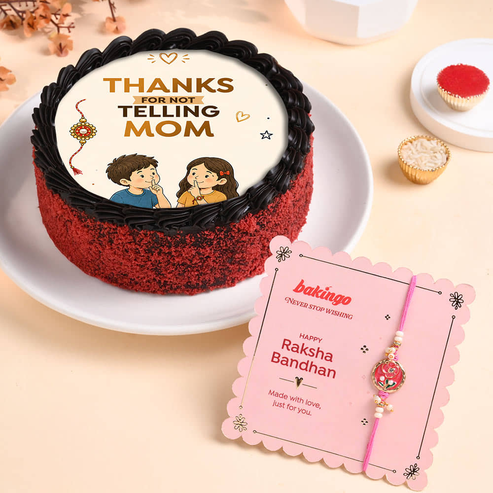 Photo Cake With A Designer Rakhi Photo Cake With A Designer Rakhi