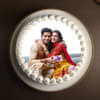 Photo Cake With A Designer Rakhi