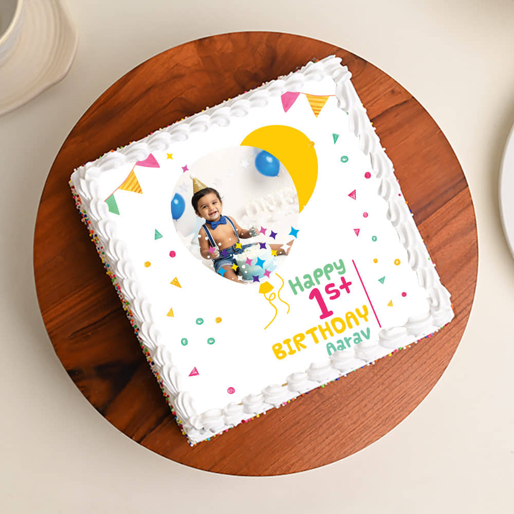 Photo One Year Bday Cake